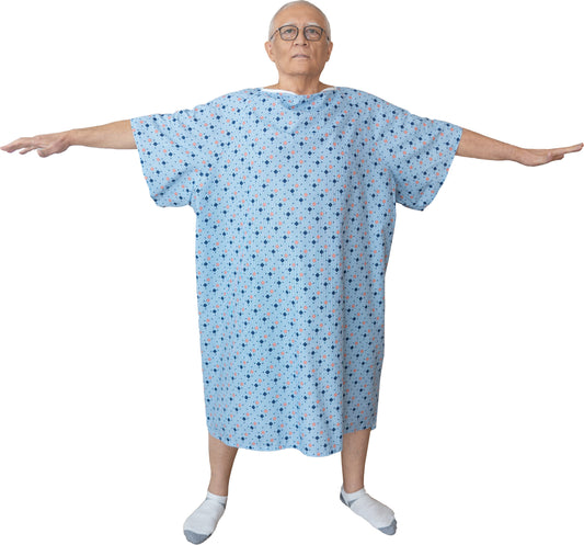 1 Dozen - 5XL Hospital Gown Oversized Hospital Gown Washable Patient Robe with Back Ties Reusable Big Size Hospital Gown