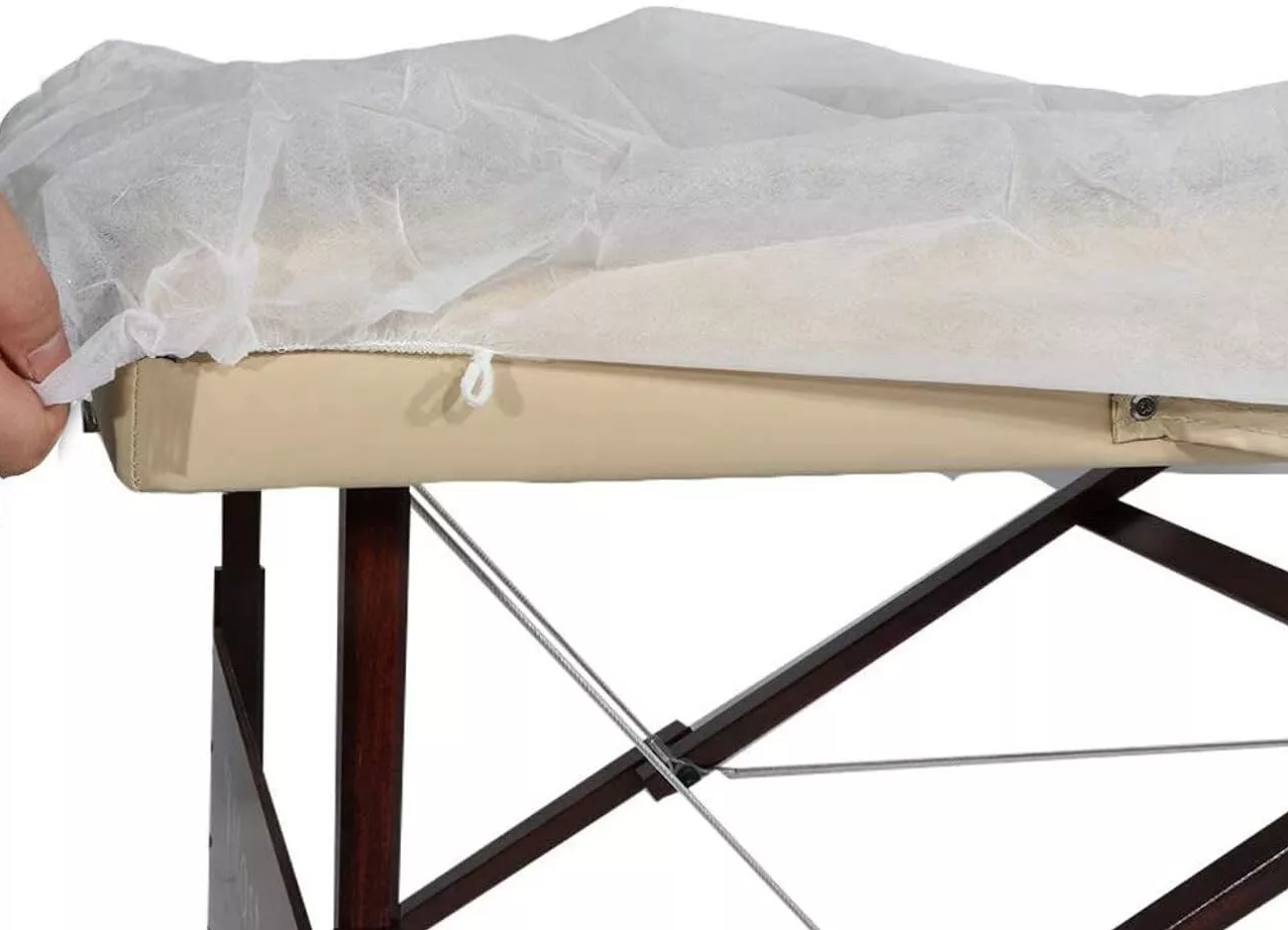 100 PCS - Disposable Massage Table Fitted Bed Covers with Elastic Corners 82x35