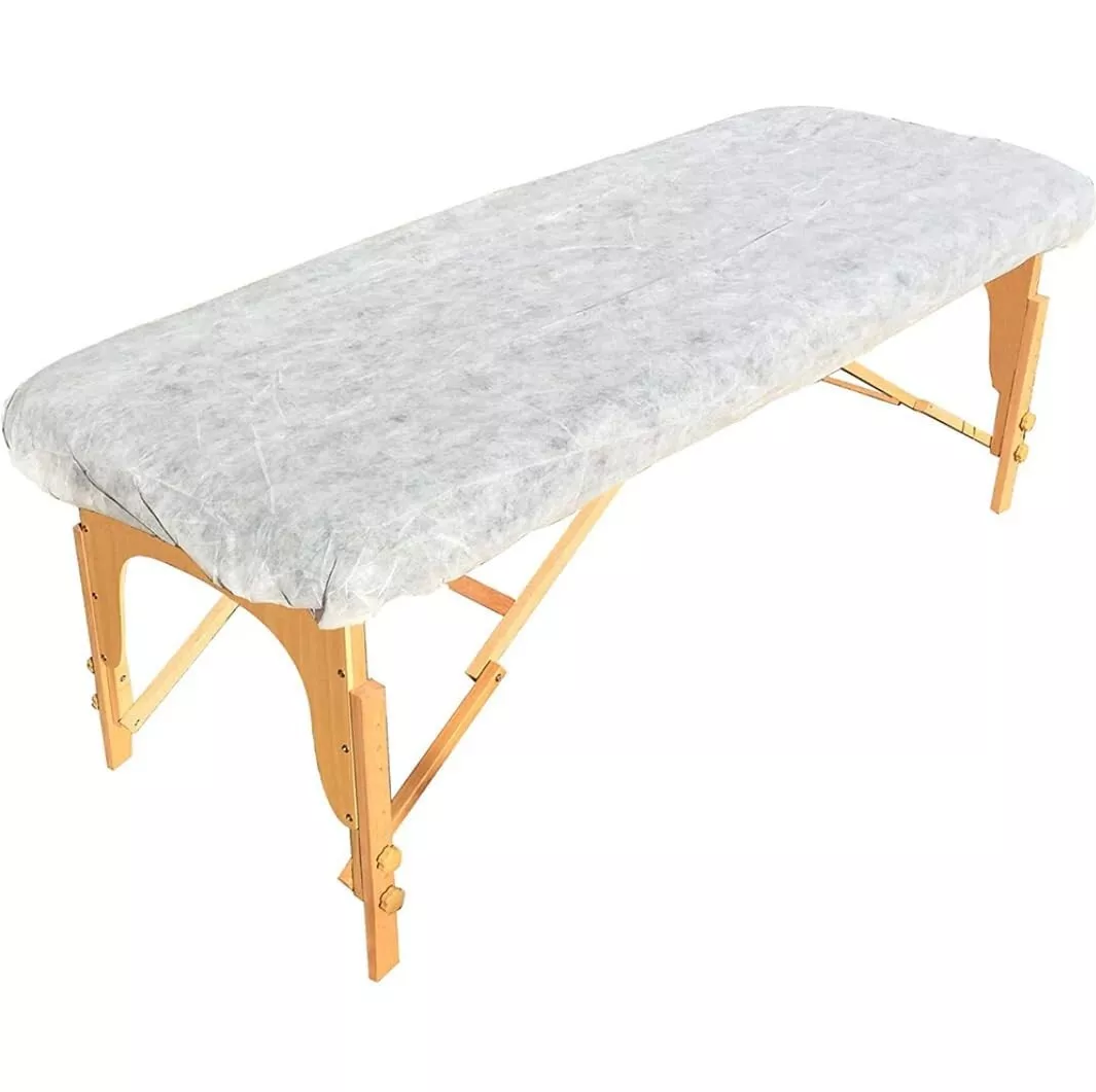 100 PCS - Disposable Massage Table Fitted Bed Covers with Elastic Corners 82x35