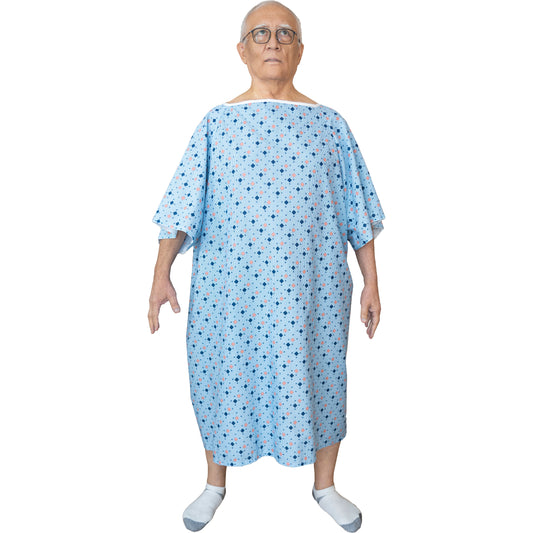 1 Dozen - 5XL Hospital Gown Oversized Hospital Gown Washable Patient Robe with Back Ties Reusable Big Size Hospital Gown