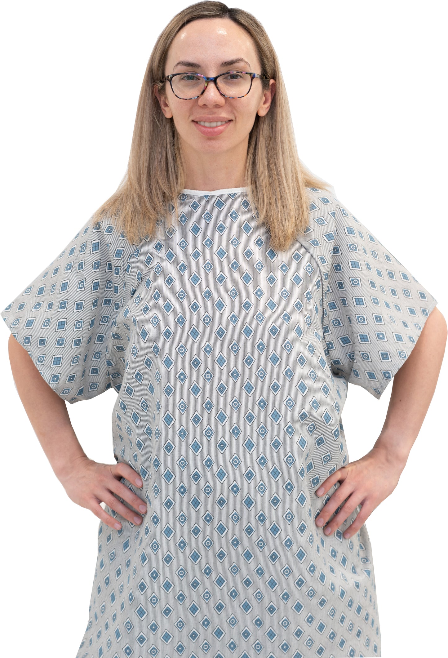 1 Dozen - Value Wholesale Economy Hospital Gown - Abstract Print Prints