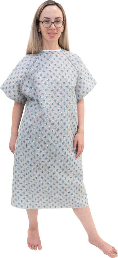 1 Dozen - Value Wholesale Economy Hospital Gown - Abstract Print Prints