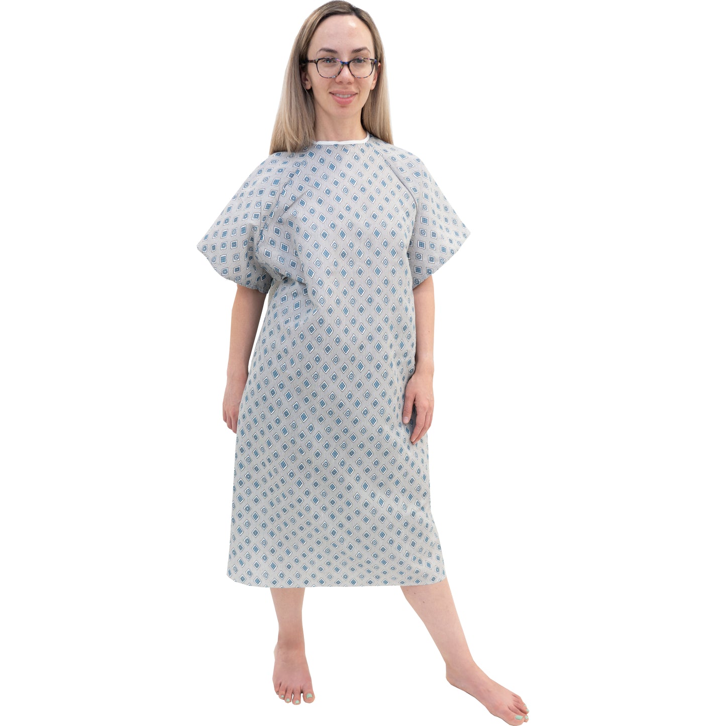 1 Dozen - Value Wholesale Economy Hospital Gown - Abstract Print Prints